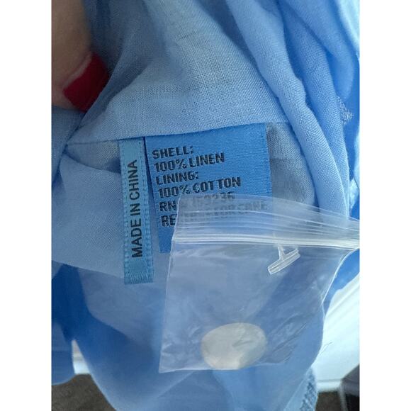 NWOT J. McLaughlin Rue Linen Dress in Blue, S - Picture 7 of 7